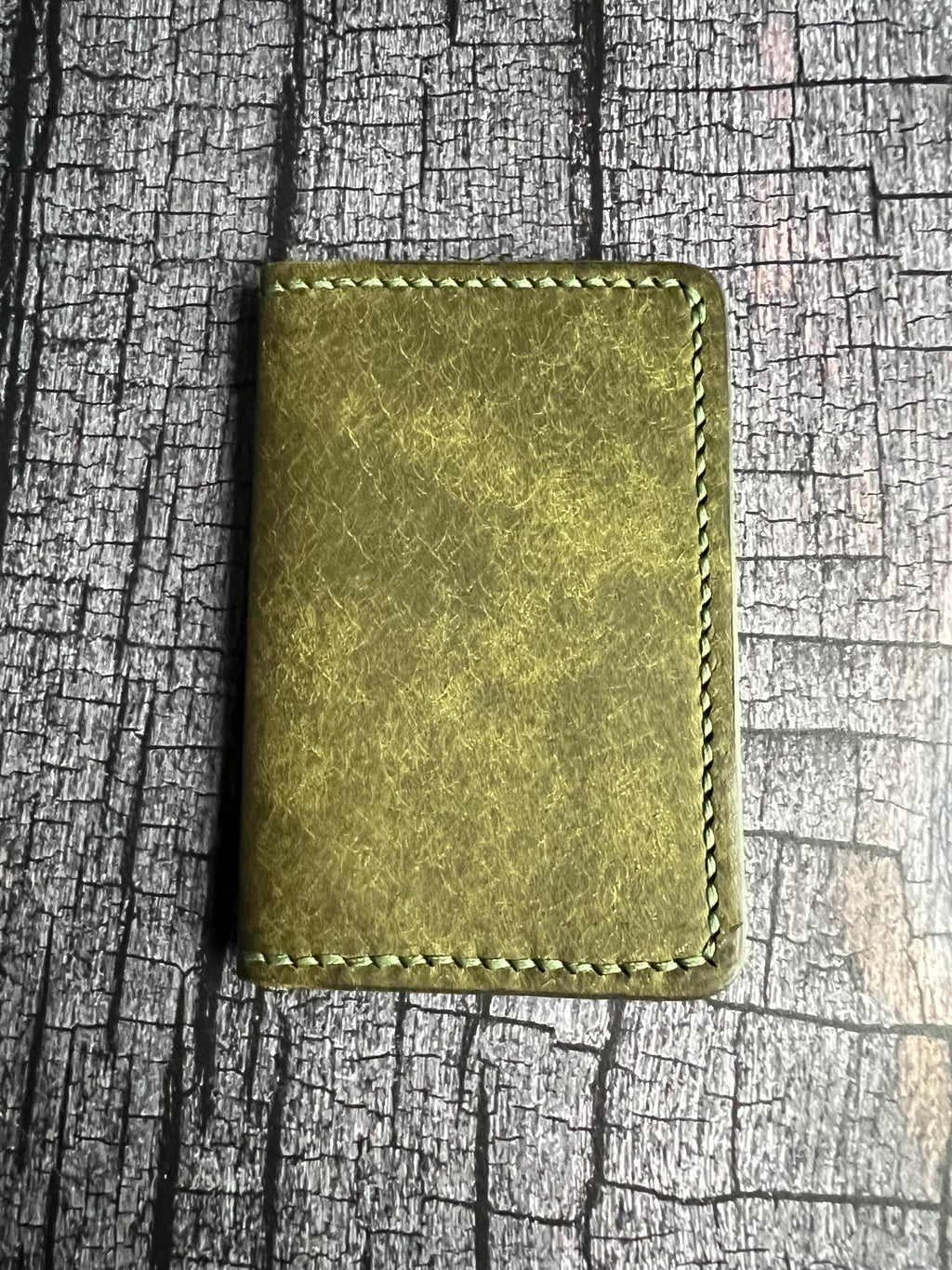 Card Holder: Olive & Aqua