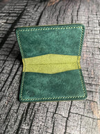 Card Holder: Olive & Aqua